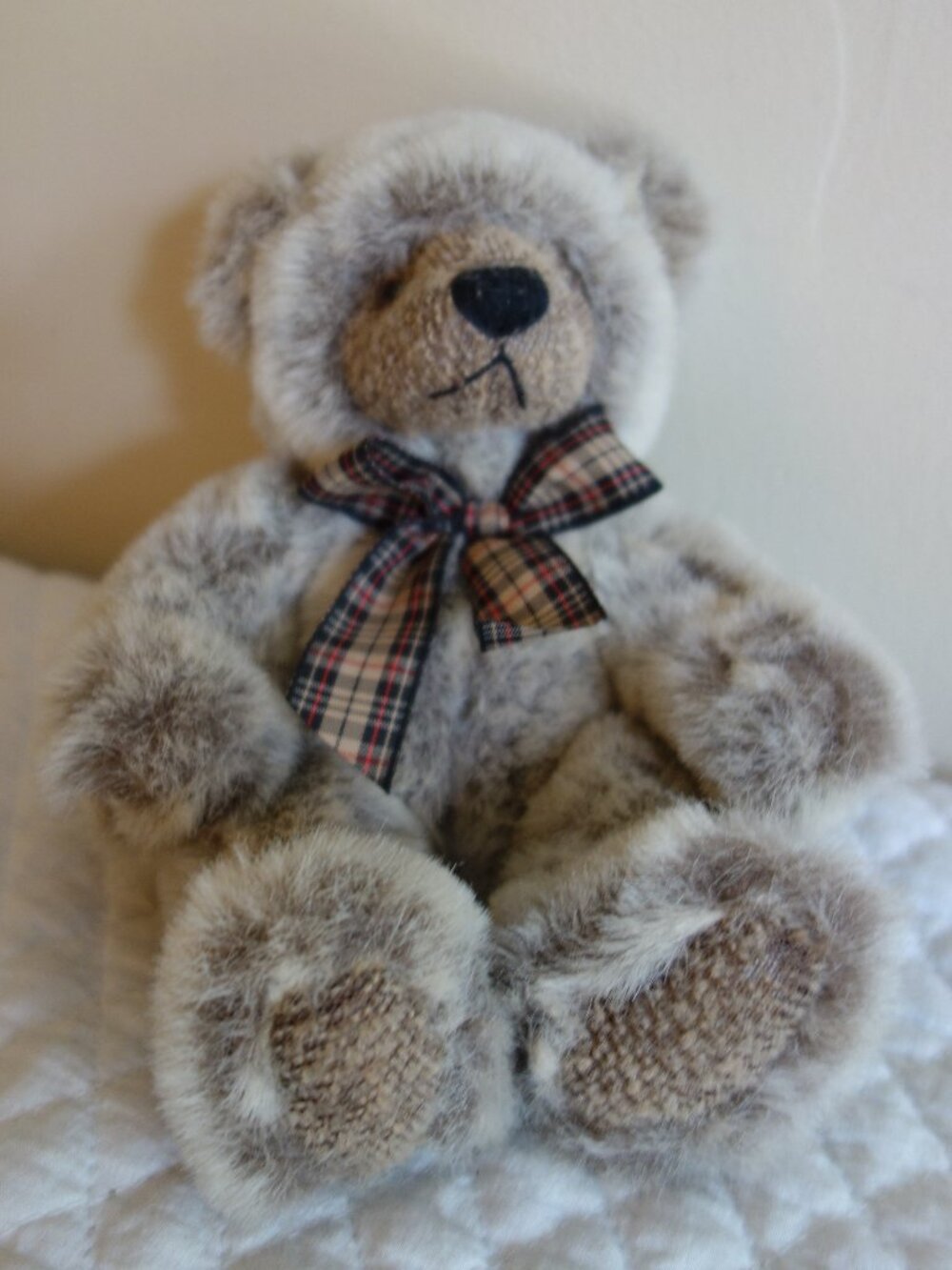 Vntg WESLEY By Russ Teddy Bear with Bow Plush